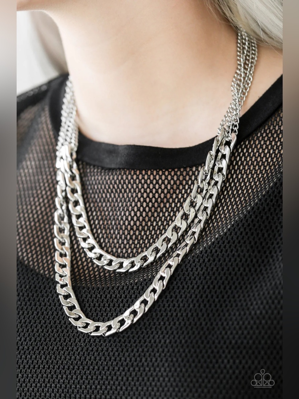 ❤️‍🔥5/$25❤️‍🔥 Hit Em Up Silver Necklace